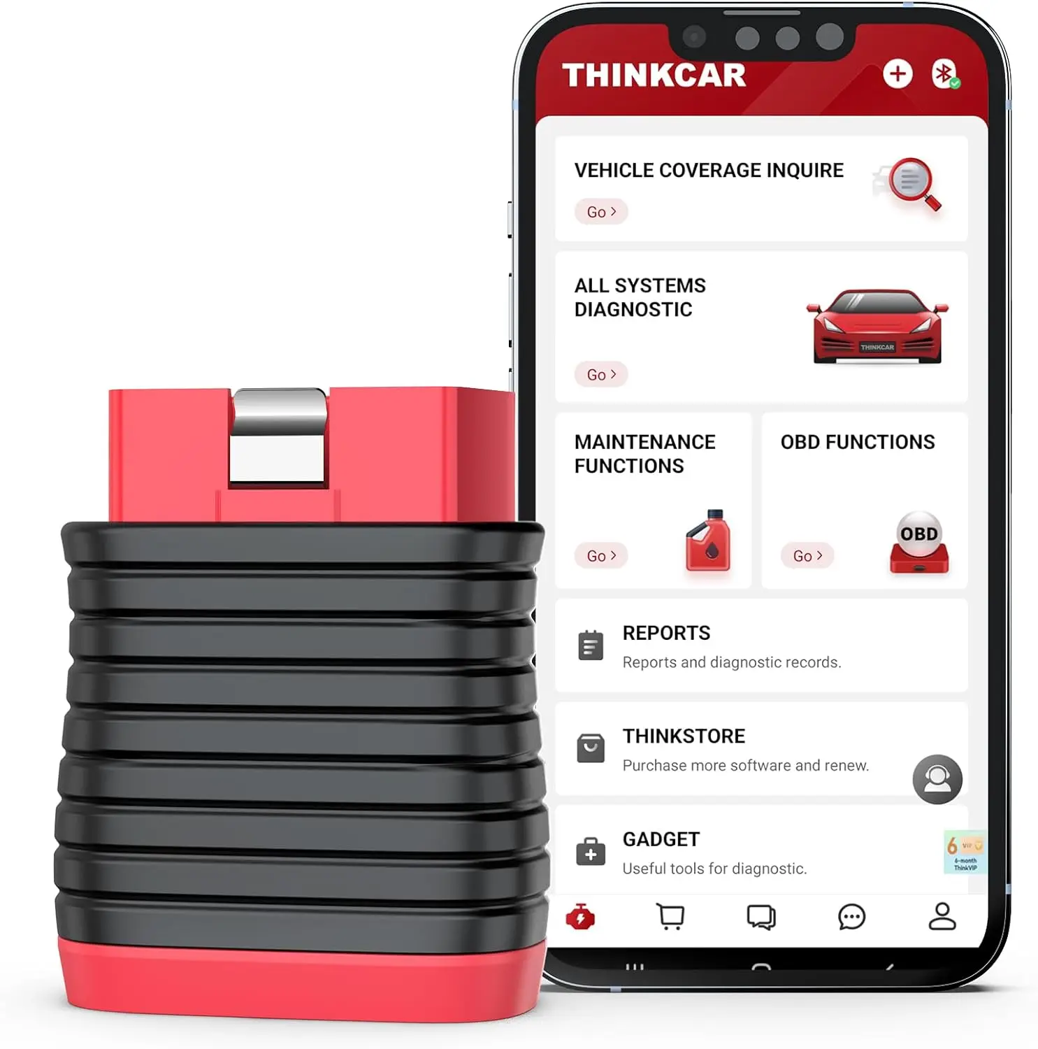Bluetooth OBD2 Scanner with Full System Diagnostics, 5+ Reset Functions, Lifetime Updates for iOS & Android
Bluetooth OBD2 Scanner with Full System Diagnostics, 5+ Reset Functions, Lifetime Updates for iOS & Android