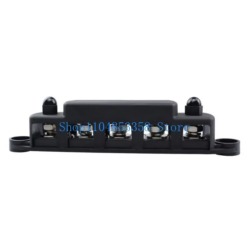 652F Power Distribution Terminal Block with Cover with 5 Post (1/4", 5/16", 3/8") Terminal Screws,Battery Bus Bar 300A
652F Power Distribution Terminal Block with Cover with 5 Post (1/4", 5/16", 3/8") Terminal Screws,Battery Bus Bar 300A