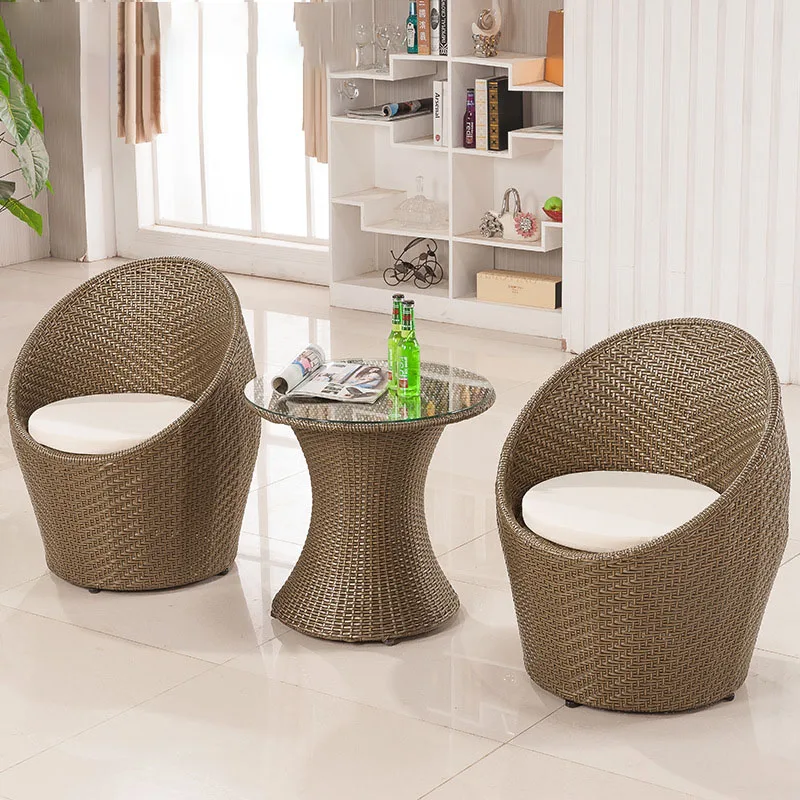 Outdoor Table And Chair Rattan Chair Tea Table 3-piece Set Balcony Courtyard Other Outdoor Furniture Vietnam 
Outdoor Table And Chair Rattan Chair Tea Table 3-piece Set Balcony Courtyard Other Outdoor Furniture Vietnam