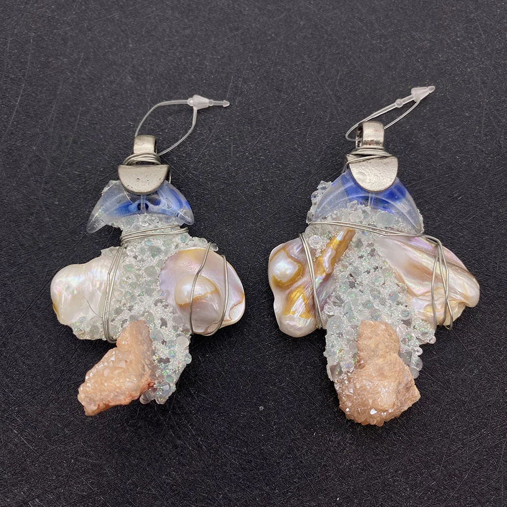 Resin Inlaid Natural Stone Pearls Pendants Fashion Jewelry DIY Making Necklace Irregular Geometric Shape Charms Accessories
Resin Inlaid Natural Stone Pearls Pendants Fashion Jewelry DIY Making Necklace Irregular Geometric Shape Charms Accessories