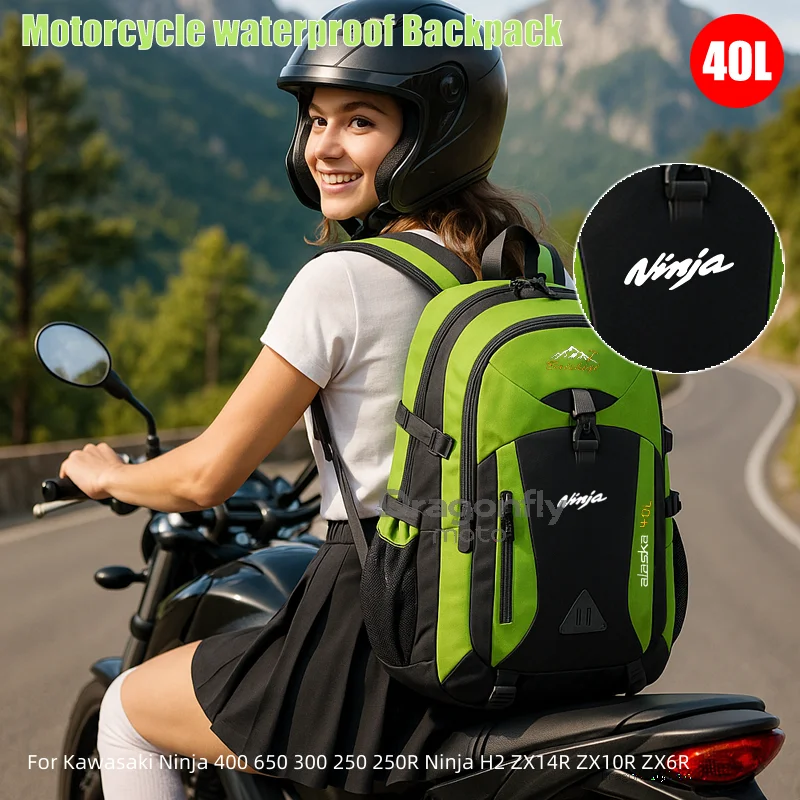 Ninja Logo Waterproof Motorcycle Backpack Hiking Lightweight Trekking Fishing Duffel Bag For Kawasaki Ninja 400 650 300 250 250R
Ninja Logo Waterproof Motorcycle Backpack Hiking Lightweight Trekking Fishing Duffel Bag For Kawasaki Ninja 400 650 300 250 250R