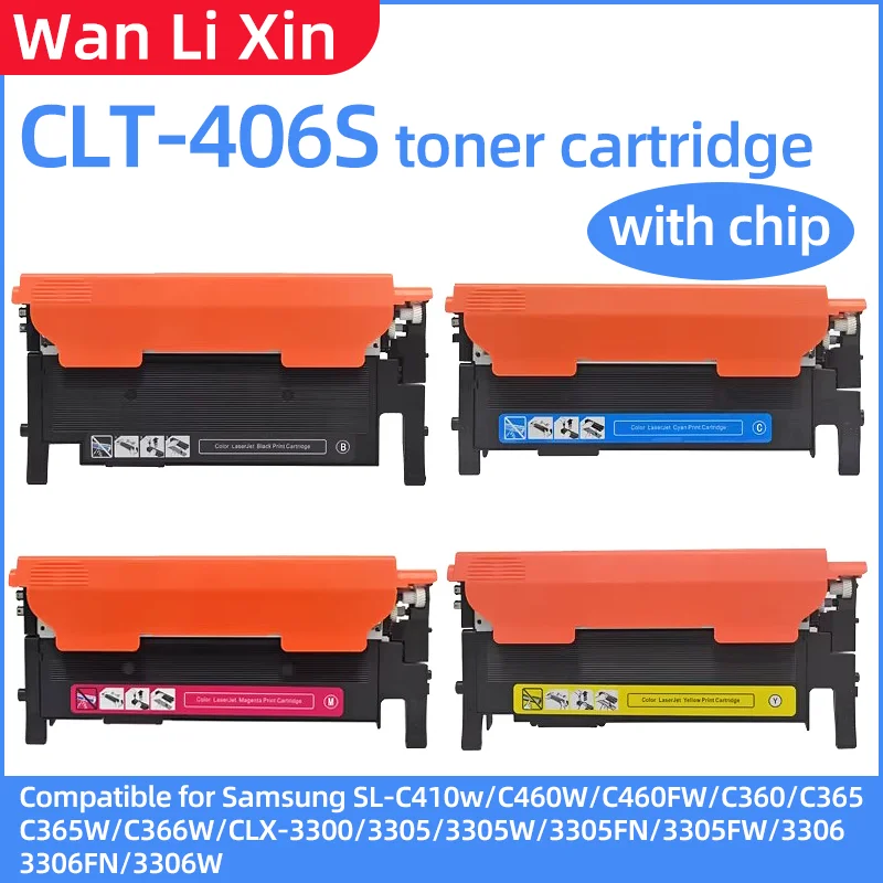 Тонер-картридж CLT-K406S CLT-406S 406S, совместимый с принтерами Samsung CLP-360, 365w, 366W, CLX-3305, C460FW, 3306FN, 3305W, SL-C460W.
Тонер-картридж CLT-K406S CLT-406S 406S, совместимый с принтерами Samsung CLP-360, 365w, 366W, CLX-3305, C460FW, 3306FN, 3305W, SL-C460W.