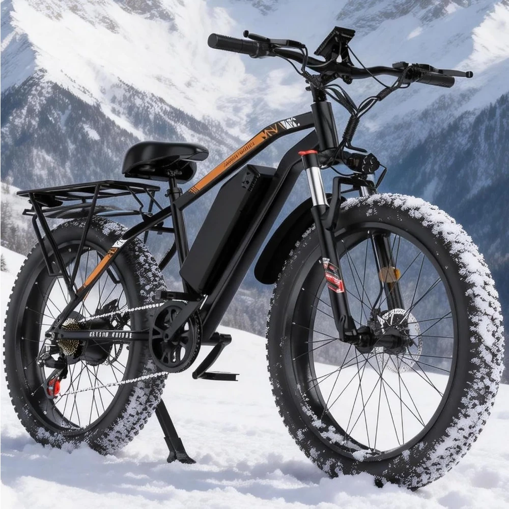 Электрический горный велосипед с толстыми шинами, 1500 Вт (пиковая мощность), 48 В, 15 Ач (съемный аккумулятор), скорость 45 км/ч, запас хода 96 км, на заказ
Электрический горный велосипед с толстыми шинами, 1500 Вт (пиковая мощность), 48 В, 15 Ач (съемный аккумулятор), скорость 45 км/ч, запас хода 96 км, на заказ