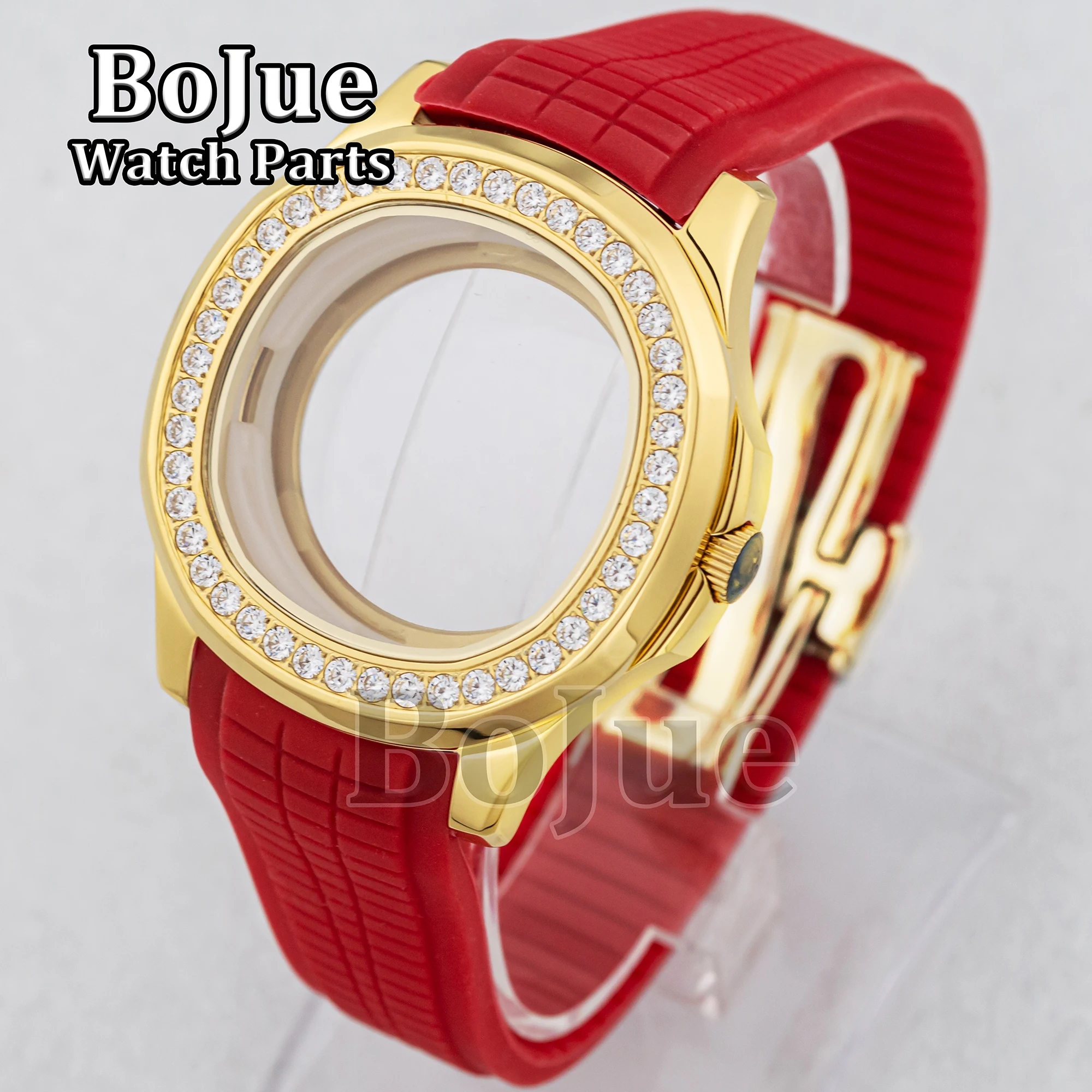 42mm Diamond Watch Case Rubber Bracelet Waterproof For Mod AQUANAUT Nautilus NH35/NH36/NH38 Movement Sapphire Glass Watch Parts
42mm Diamond Watch Case Rubber Bracelet Waterproof For Mod AQUANAUT Nautilus NH35/NH36/NH38 Movement Sapphire Glass Watch Parts