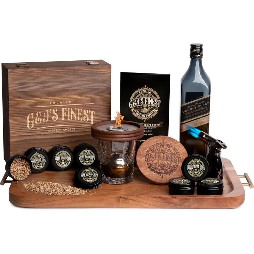 Whiskey Smoking Kit: Quad Torch, Variety Wood Chips, Storage Box - Perfect for Cocktails & Gifts
Whiskey Smoking Kit: Quad Torch, Variety Wood Chips, Storage Box - Perfect for Cocktails & Gifts