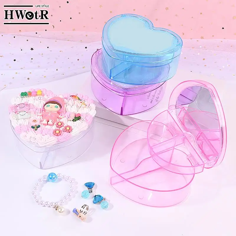Love Heart Double-Layer Plastic Box With Lid Jewelry Rubber Band Hair Accessory Makeup Organizer Office Desktop Storage Case
Love Heart Double-Layer Plastic Box With Lid Jewelry Rubber Band Hair Accessory Makeup Organizer Office Desktop Storage Case