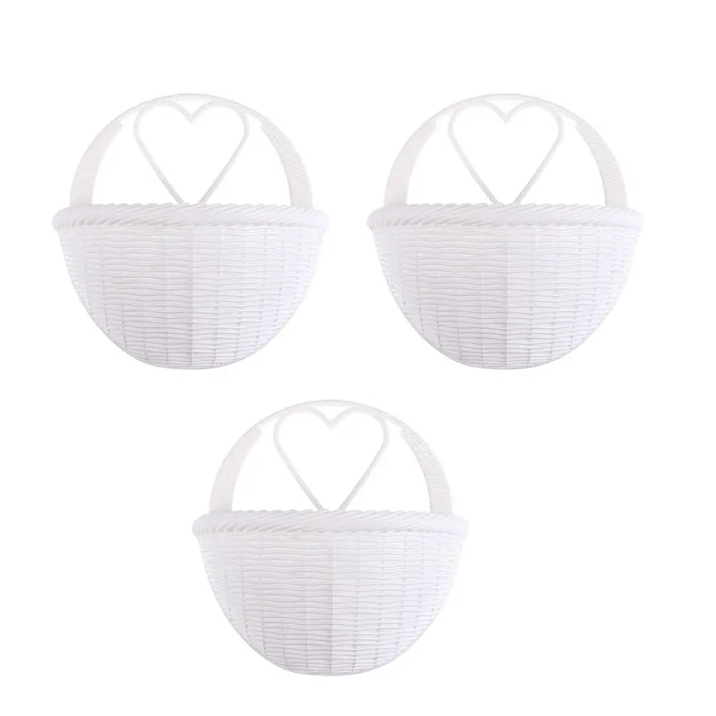 3 Pcs Wall Hanging Flower Basket Pots Decorations Rack Mounted Vases Home Plastic Flowerpot Lightweight Durable Environmental
3 Pcs Wall Hanging Flower Basket Pots Decorations Rack Mounted Vases Home Plastic Flowerpot Lightweight Durable Environmental
