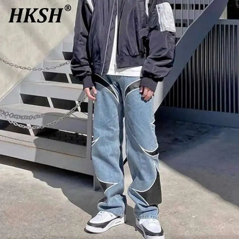 HKSH Spring Autumn Embroidery Jeans Men Tide High Street Fashion Hip Hop Patchwork Retro Baggy Denim Pants Chic Wide Leg HK4089
HKSH Spring Autumn Embroidery Jeans Men Tide High Street Fashion Hip Hop Patchwork Retro Baggy Denim Pants Chic Wide Leg HK4089