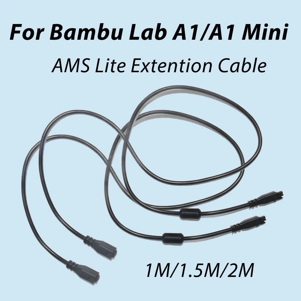Удлинительный кабель для Bambu Lab AMS Lite с магнитным кольцевым фильтром 1 м/1,5/2 м, 4-контактные кабели Bambulab A1 A1mini, аксессуары для 3D-принтеров
Удлинительный кабель для Bambu Lab AMS Lite с магнитным кольцевым фильтром 1 м/1,5/2 м, 4-контактные кабели Bambulab A1 A1mini, аксессуары для 3D-принтеров