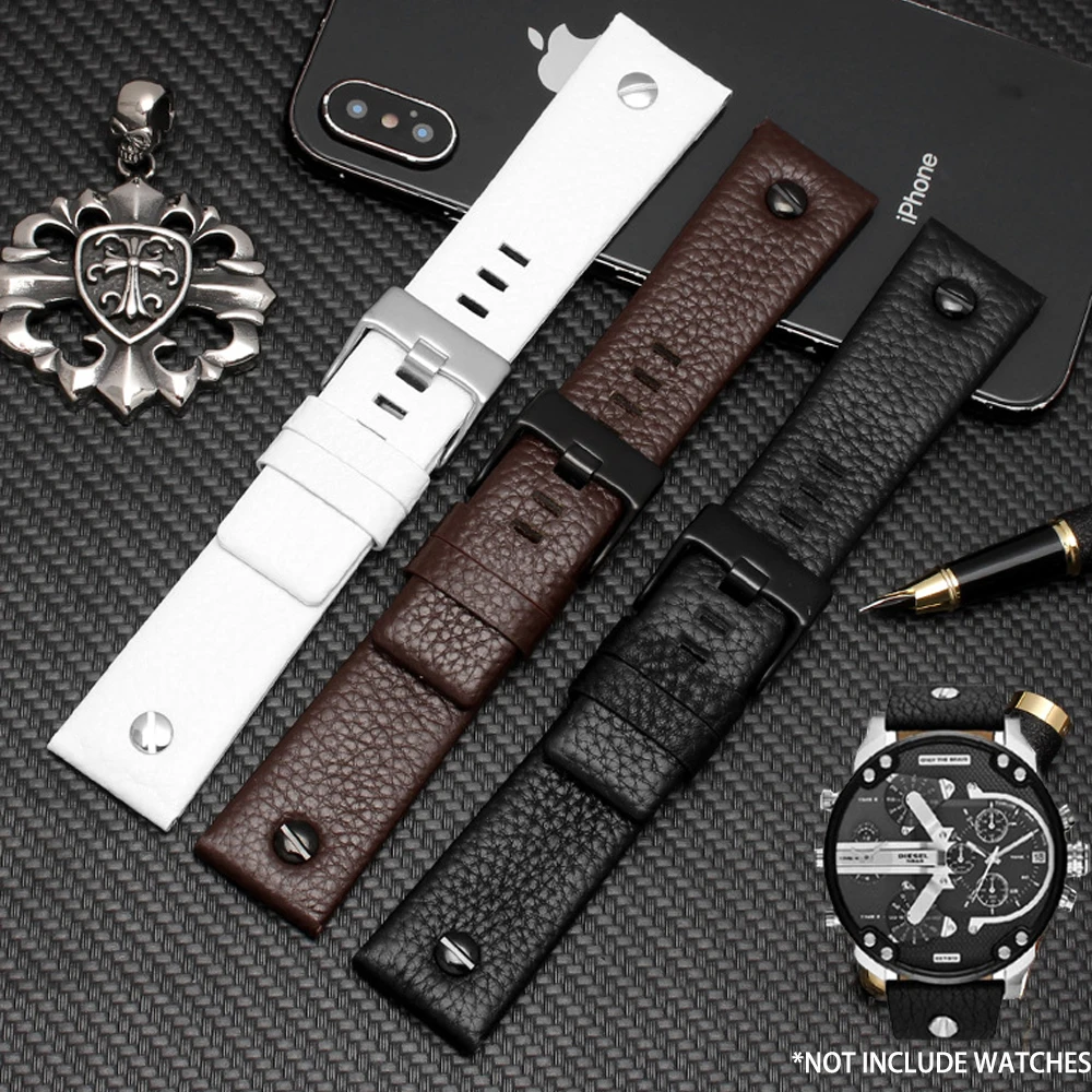 Exquisite Elegant Cowhide Watchband with rivet Belt Strap for Diesel DZ Series Breathable Leather Strap 22 24 26 27 28 30 32mm
Exquisite Elegant Cowhide Watchband with rivet Belt Strap for Diesel DZ Series Breathable Leather Strap 22 24 26 27 28 30 32mm