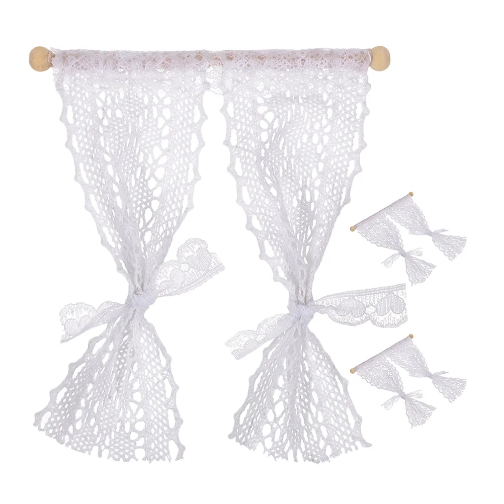 3 Pcs Miniature Curtain Model for House Window Decor Simple Chic Lace Door Props Lightweight Compact Realistic for Mini
3 Pcs Miniature Curtain Model for House Window Decor Simple Chic Lace Door Props Lightweight Compact Realistic for Mini