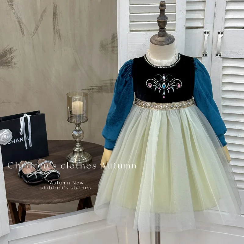Girls' Dress2025Autumn New Fashionable Baby Girl Birthday Dress Ice Queen Princess Dress
Girls' Dress2025Autumn New Fashionable Baby Girl Birthday Dress Ice Queen Princess Dress