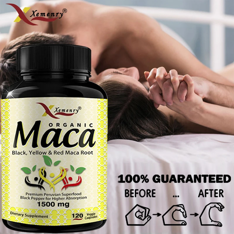 Maca Root Capsules for Men and Women To Help Performance, Made with Black, Red and Yellow Maca
Maca Root Capsules for Men and Women To Help Performance, Made with Black, Red and Yellow Maca