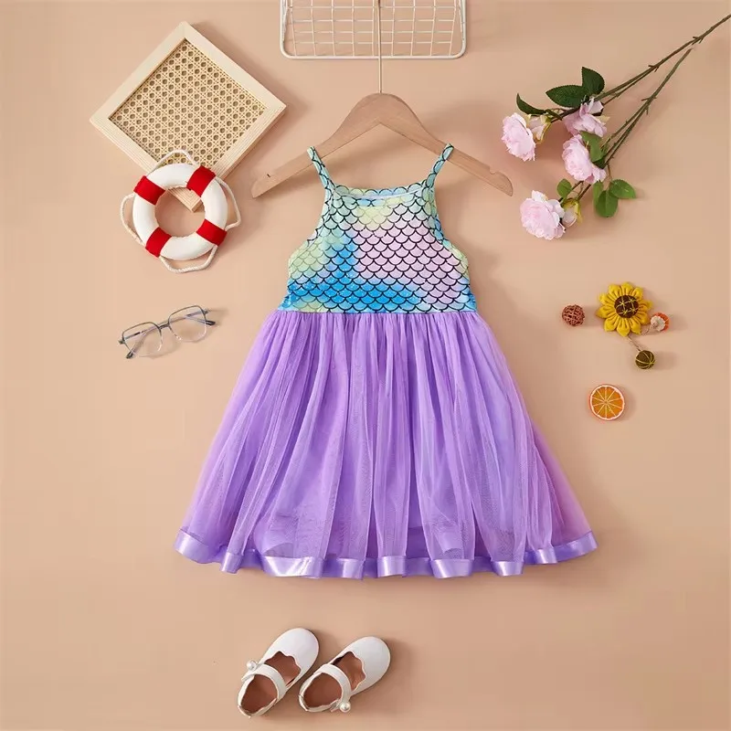 Girls Summer Sleeveless Dress Kids Birthday Party Festival Mermaid Print Tulle Mesh Princess Dress Children's Daily Casual Dress
Girls Summer Sleeveless Dress Kids Birthday Party Festival Mermaid Print Tulle Mesh Princess Dress Children's Daily Casual Dress