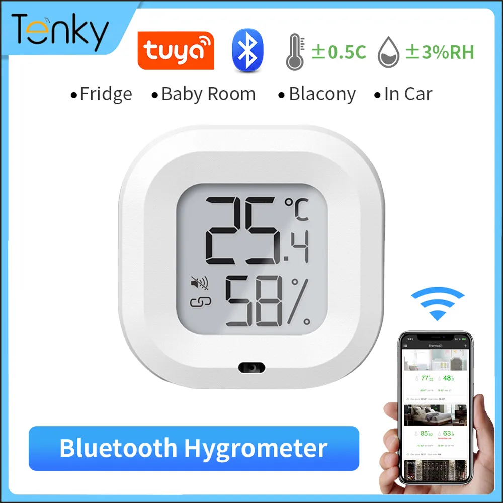 Mini Bluetooth5.0 Temperature Humidity Sensor LCD Digital Home Thermometer Monitoring Hygrometer Detector APP Real-time Display
Mini Bluetooth5.0 Temperature Humidity Sensor LCD Digital Home Thermometer Monitoring Hygrometer Detector APP Real-time Display