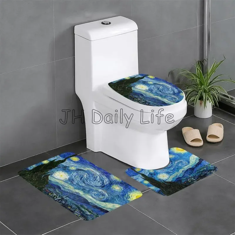 Van Gogh Night Sky The Starry Night Bath Mat Sets of 3-Pieces Non-Slip Runner Rugs Toilet Seat Cover U-Shaped Toilet Floor Mat
Van Gogh Night Sky The Starry Night Bath Mat Sets of 3-Pieces Non-Slip Runner Rugs Toilet Seat Cover U-Shaped Toilet Floor Mat