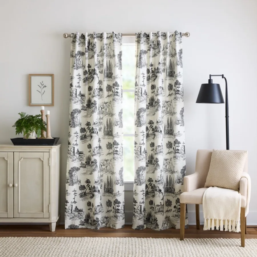 Village Life Curtain Panel Pair Black Back Tab Blackout Indoor Adult 2 Piece Set 37" x 95"
Village Life Curtain Panel Pair Black Back Tab Blackout Indoor Adult 2 Piece Set 37" x 95"