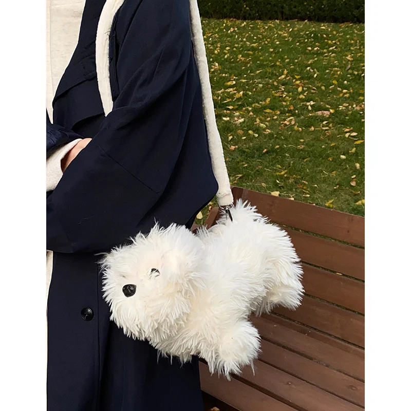 Women's Cartoon Cute Single Shoulder Crossbody Bag for Women Autumn and Winter Plush Western Highland Dog Shaped
Women's Cartoon Cute Single Shoulder Crossbody Bag for Women Autumn and Winter Plush Western Highland Dog Shaped