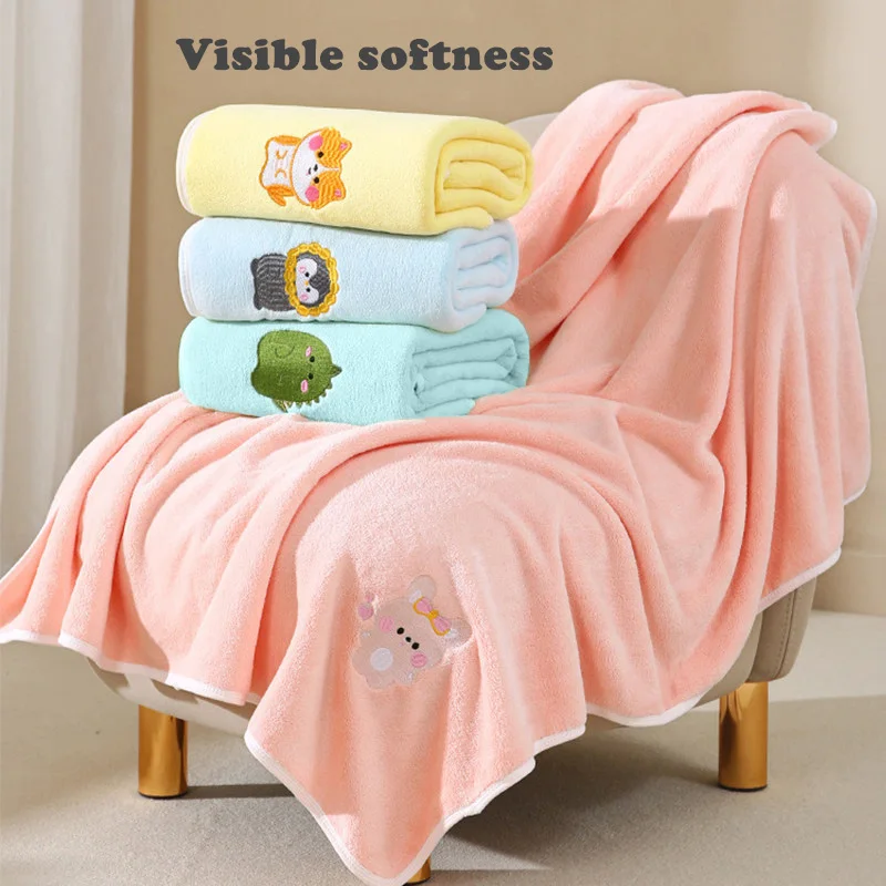 Kids Coral Fleece Bath Towel, Ultra-Soft Kids Blanket, Adorable Cartoon Embroidery, Fluffy, Cozy, Thickened and Warm
Kids Coral Fleece Bath Towel, Ultra-Soft Kids Blanket, Adorable Cartoon Embroidery, Fluffy, Cozy, Thickened and Warm