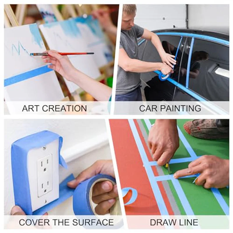 B52C Blue Painters Tape 1 дюйм оптом - Лента для краски 20 рулонов х 1 дюйм х 55 ярдов для настенной живописи Упаковка Автомобильная домашняя легко в использовании 
B52C Blue Painters Tape 1 дюйм оптом - Лента для краски 20 рулонов х 1 дюйм х 55 ярдов для настенной живописи Упаковка Автомобильная домашняя легко в использовании