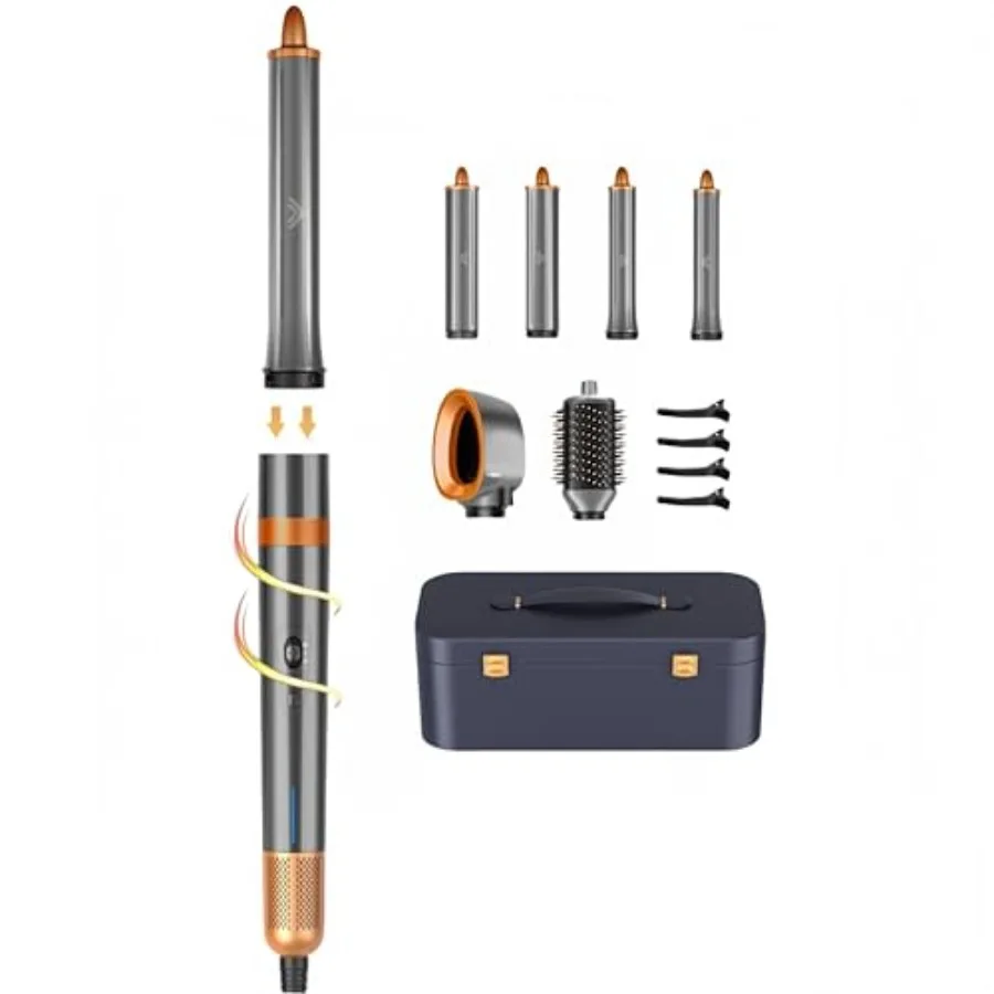 Hair Dryer Brush Professional: 6 in 1 Hot Air Hair Styler and Dryer Set Powerful Hair Air Curling Iron High-Speed Negative Ioni
Hair Dryer Brush Professional: 6 in 1 Hot Air Hair Styler and Dryer Set Powerful Hair Air Curling Iron High-Speed Negative Ioni