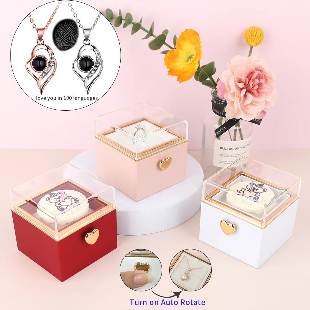 Auto-Rotating Jewelry Birthday Box Necklace, Creative Surprise Gift for Girls, Valentine's Day Mother's Day Anniversary Gift
Auto-Rotating Jewelry Birthday Box Necklace, Creative Surprise Gift for Girls, Valentine's Day Mother's Day Anniversary Gift