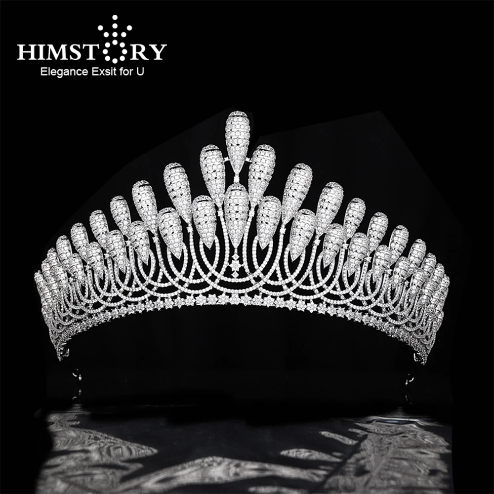 Himstory, новая большая винтажная роскошная тиара принцессы с кубическим цирконием, свадебная корона, украшения для волос, аксессуары для свадебного платья
Himstory, новая большая винтажная роскошная тиара принцессы с кубическим цирконием, свадебная корона, украшения для волос, аксессуары для свадебного платья