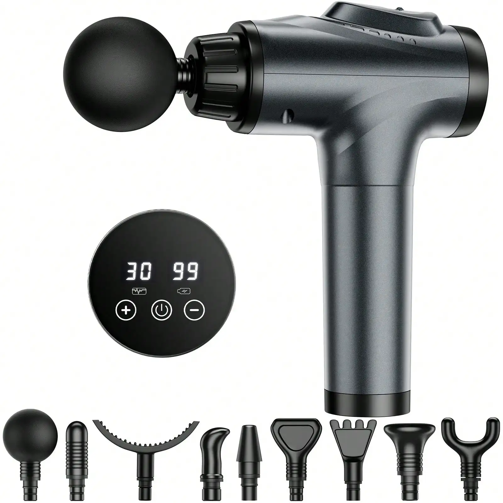 Rechargeable Handheld Mini Deep Massage Gun With Led Display,Portable Massage Gun With 9 Interchangeable Massage Heads And 30 Adjustable Speeds,Ultra-Long Battery Life, Fast Charging,Mother's Day Gift
Rechargeable Handheld Mini Deep Massage Gun With Led Display,Portable Massage Gun With 9 Interchangeable Massage Heads And 30 Adjustable Speeds,Ultra-Long Battery Life, Fast Charging,Mother's Day Gift