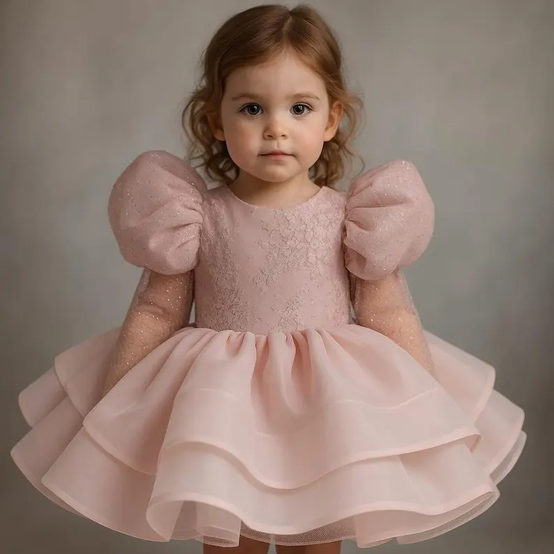 Flower Girls Dress Blush Pink Layered Toddler Dress Tulle Puffy Skirt, Wedding Party Birthday Party Gown New Customized 2026
Flower Girls Dress Blush Pink Layered Toddler Dress Tulle Puffy Skirt, Wedding Party Birthday Party Gown New Customized 2026