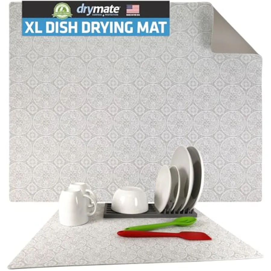 Jumbo XL Dish Drying Mat 19"x24",Low-Profile, Super Absorbent, Quick Dry Fabric, Waterproof and Slip-Resistant, for Kitchen Cou
Jumbo XL Dish Drying Mat 19"x24",Low-Profile, Super Absorbent, Quick Dry Fabric, Waterproof and Slip-Resistant, for Kitchen Cou