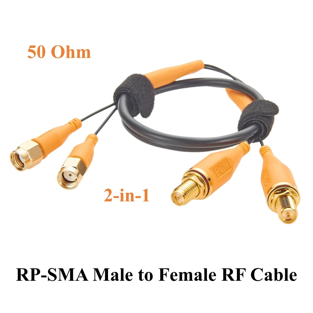 2 in 1 RP-SMA Male to Female RF Coaxial Cable Panel Mount 50 Ohm 2x2 MIMO Antenna Extension Cable for GPS, SDR, WiFi Router, 4G
2 in 1 RP-SMA Male to Female RF Coaxial Cable Panel Mount 50 Ohm 2x2 MIMO Antenna Extension Cable for GPS, SDR, WiFi Router, 4G