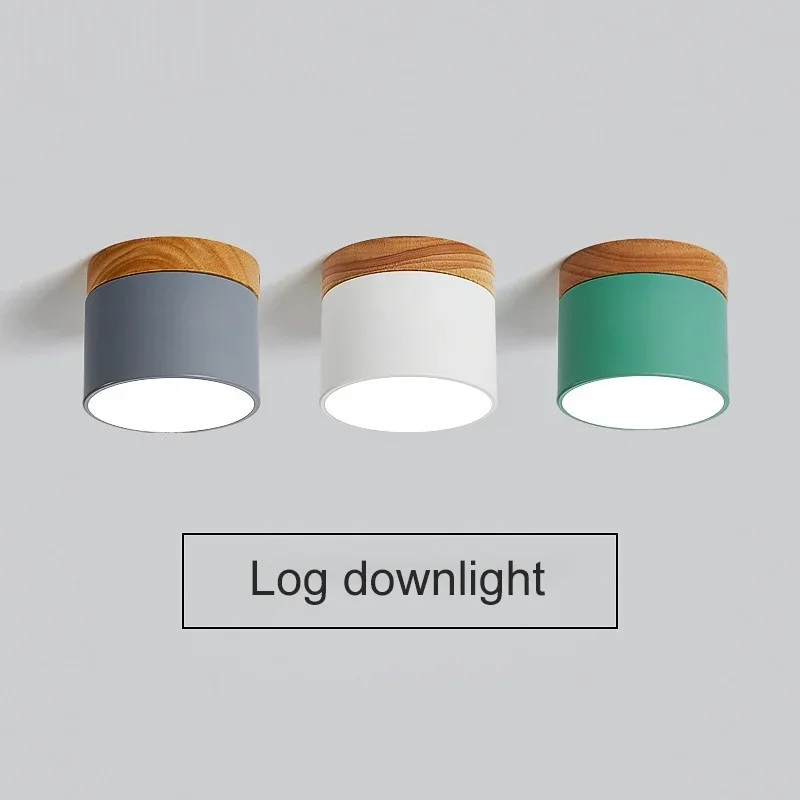 household surface mounted LED Downlight modern simple porch corridor macaron solid wood ceiling lamp 7W
household surface mounted LED Downlight modern simple porch corridor macaron solid wood ceiling lamp 7W
