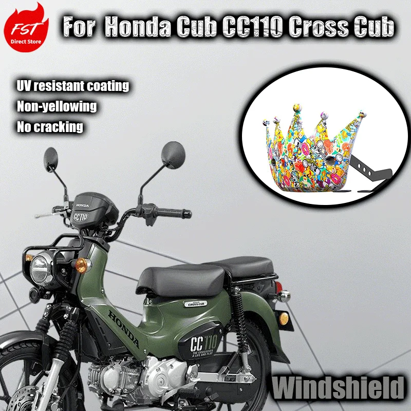 For Honda Cub CC110 Cross Cub Motorcycle Windshield Customized Black Polycarbonate Material for Enhanced Riding Experience
For Honda Cub CC110 Cross Cub Motorcycle Windshield Customized Black Polycarbonate Material for Enhanced Riding Experience
