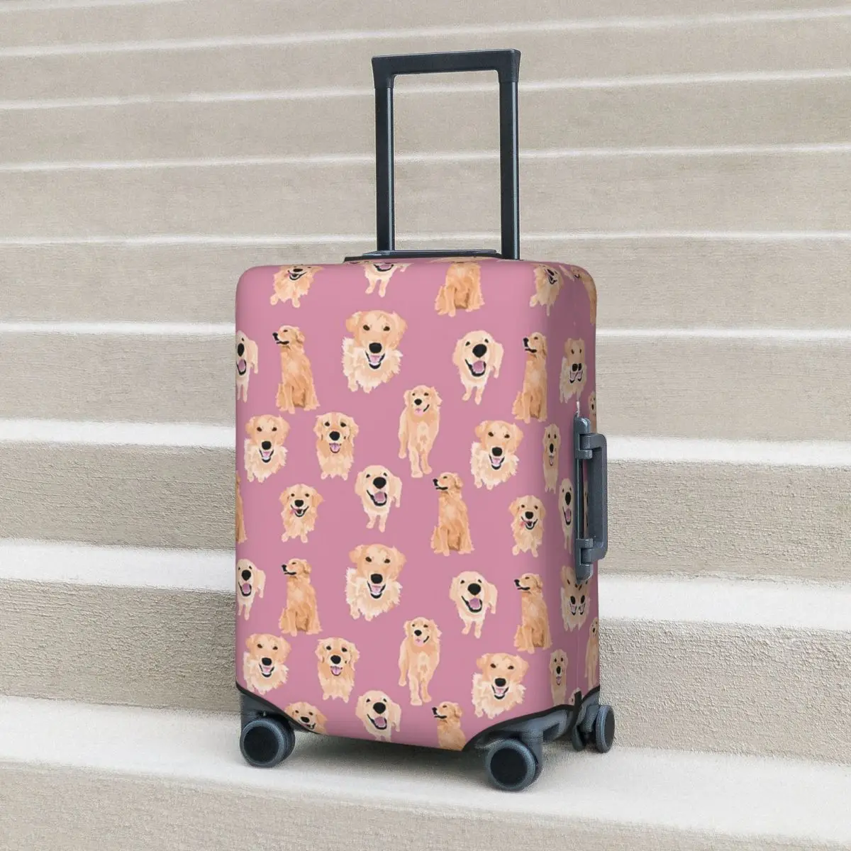 Golden Retrievers On Pink Suitcase Cover Protection Elastic Trip Luggage Protector Covers for 18-32 Inch
Golden Retrievers On Pink Suitcase Cover Protection Elastic Trip Luggage Protector Covers for 18-32 Inch