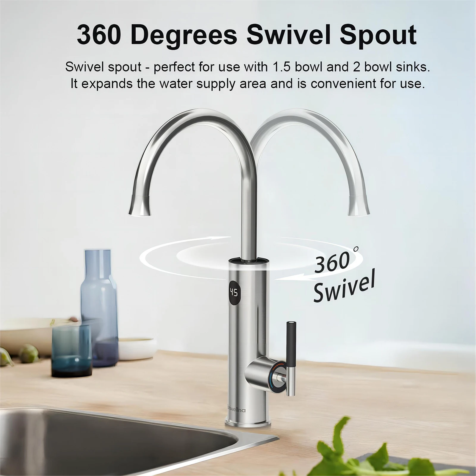 Adjustable Tankless Electric Hot Water Heater Faucet Fast Heating Kitchen Tap Water Saving Device for Efficient Kitchen Supplies
Adjustable Tankless Electric Hot Water Heater Faucet Fast Heating Kitchen Tap Water Saving Device for Efficient Kitchen Supplies