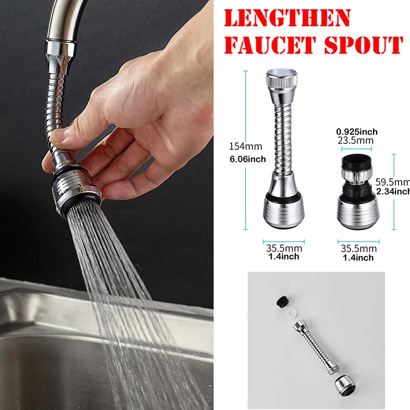 Stainless Steel Kitchen Faucet Aerator External Thread Water Saving Nozzle 360° Swivel Splash-Proof Extender for Kitchen Sink
Stainless Steel Kitchen Faucet Aerator External Thread Water Saving Nozzle 360° Swivel Splash-Proof Extender for Kitchen Sink