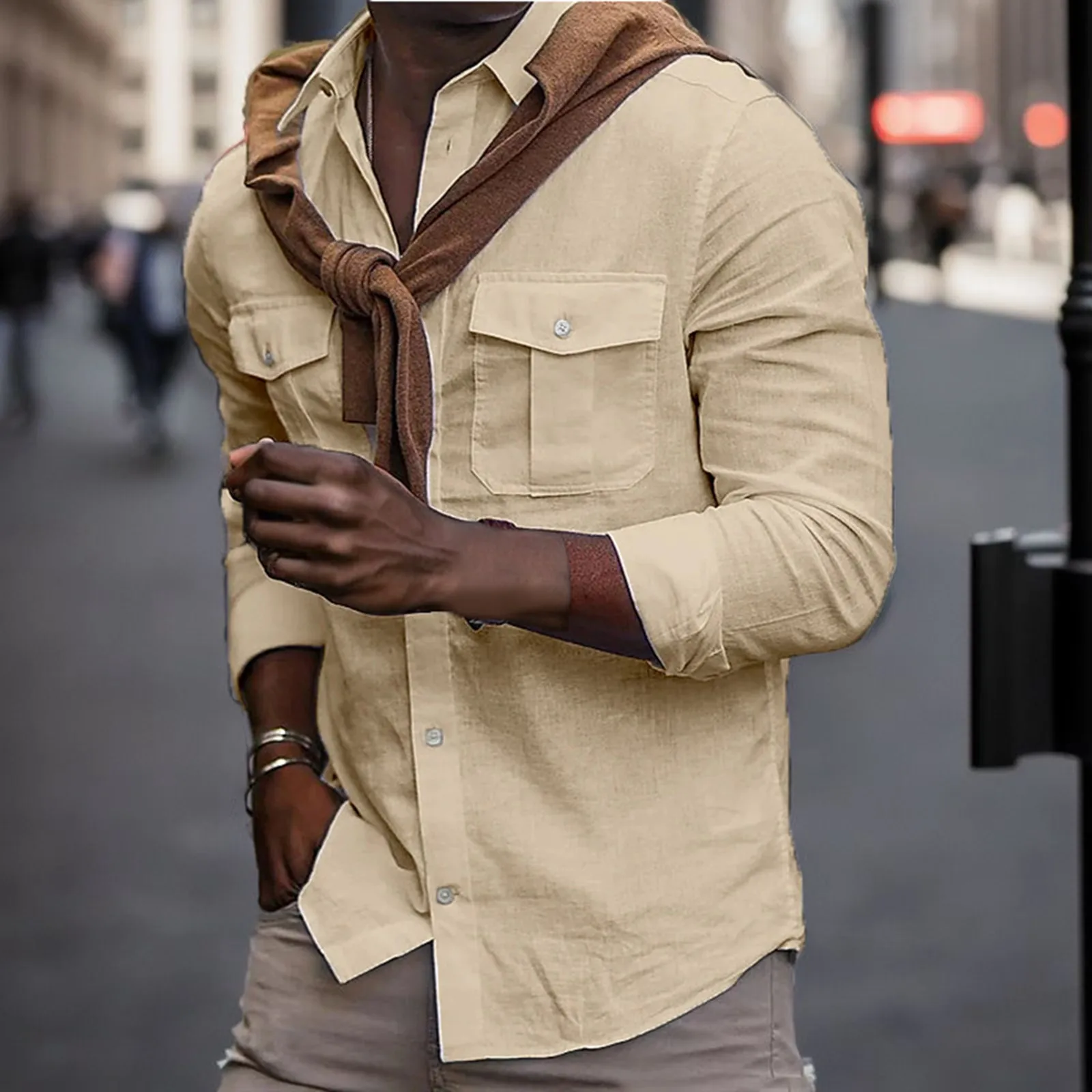 Cotton Linen Shirt Men Long-Sleeve Cardigan Shirts Solid Color Lapel Collar Casual Beach Style Streetwear Male Shirts Guayabera
Cotton Linen Shirt Men Long-Sleeve Cardigan Shirts Solid Color Lapel Collar Casual Beach Style Streetwear Male Shirts Guayabera