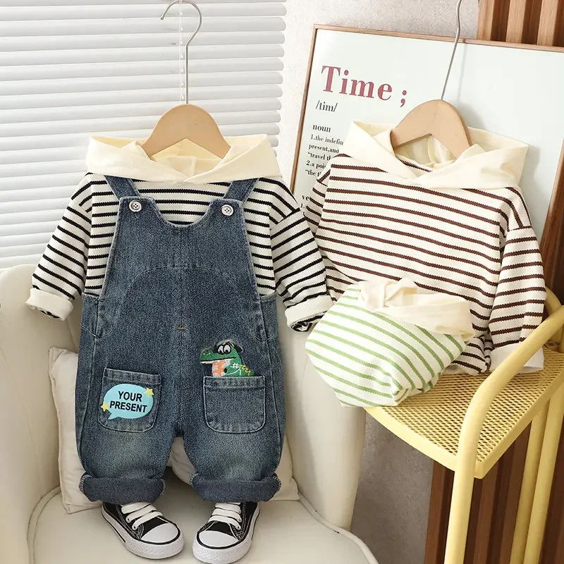 New Spring Autumn Infant Clothes Kids Girl Boys Clothing Fashion T Shirt Denim Overalls Bib Pants 2Pcs/Set Kid Children Costume
New Spring Autumn Infant Clothes Kids Girl Boys Clothing Fashion T Shirt Denim Overalls Bib Pants 2Pcs/Set Kid Children Costume