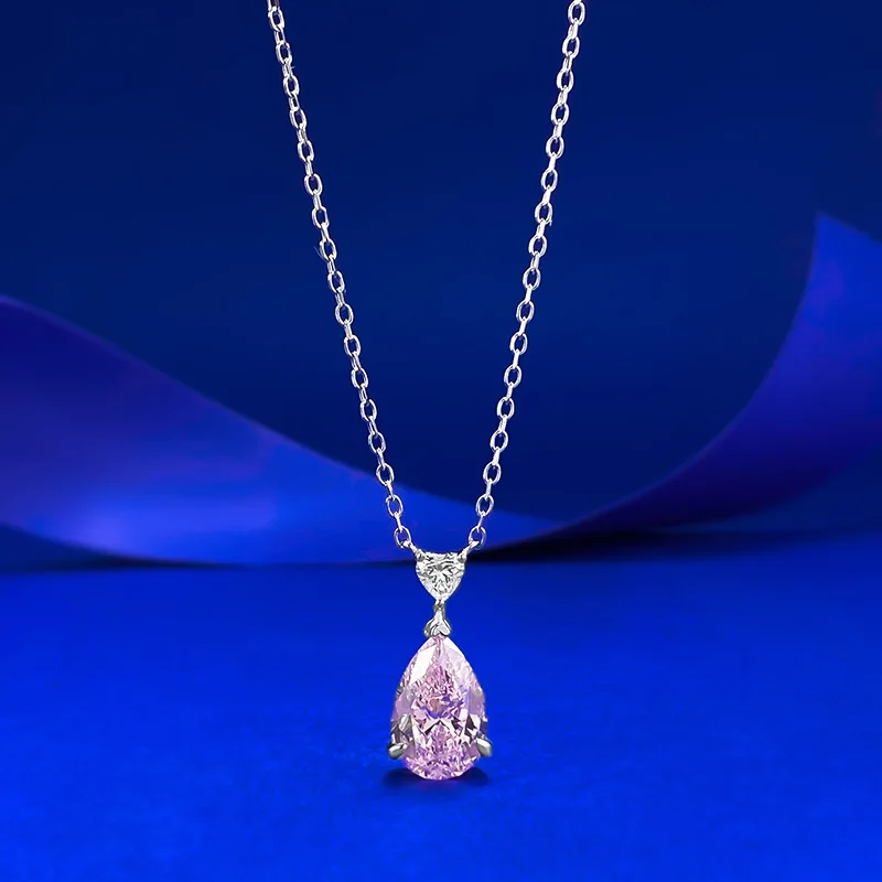 8x12mm High-Carbon Diamonds Women's Necklace Pendant - 925 Sterling Silver Adjustable Necklace for Female - Valentine's Day Gift
8x12mm High-Carbon Diamonds Women's Necklace Pendant - 925 Sterling Silver Adjustable Necklace for Female - Valentine's Day Gift