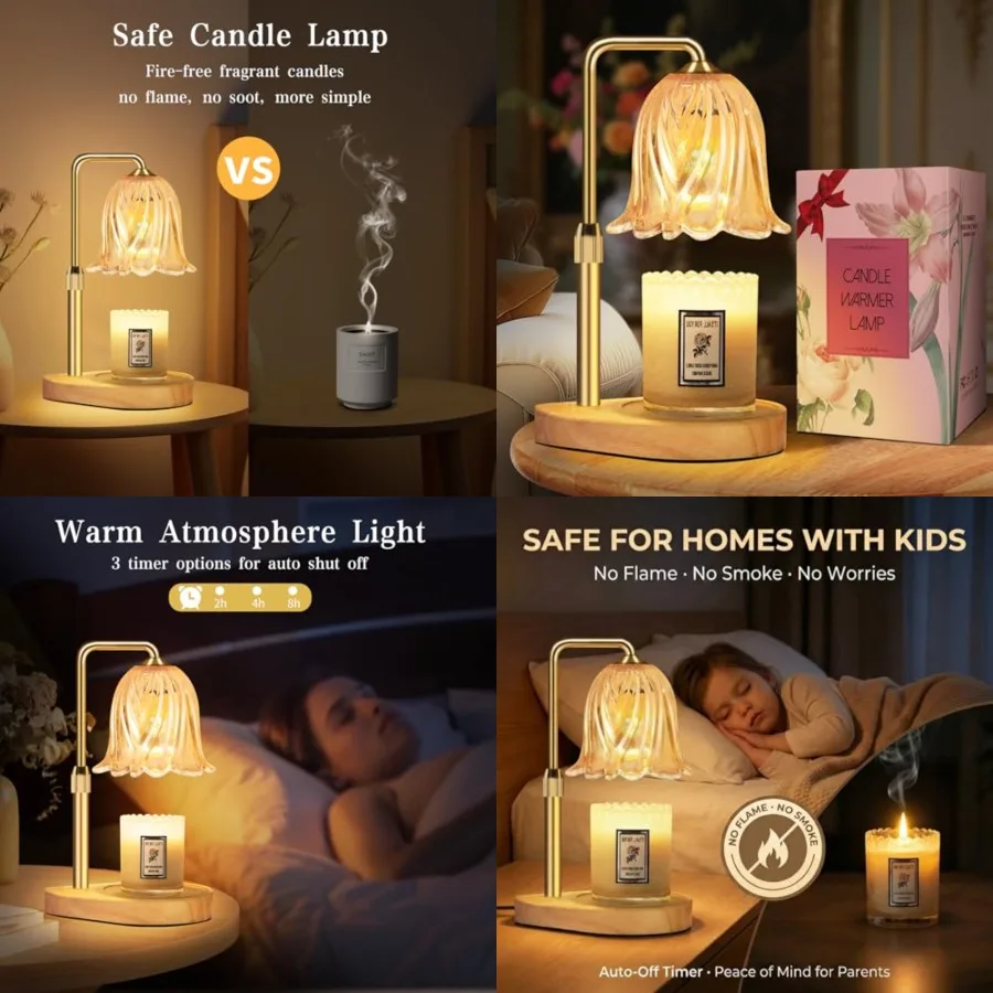Candle Warmer Lamp with Timer Dimmable: Birthday Gifts for Women Adjustable Height Candles Light Warmers Lamps Gold Crystal Can
Candle Warmer Lamp with Timer Dimmable: Birthday Gifts for Women Adjustable Height Candles Light Warmers Lamps Gold Crystal Can