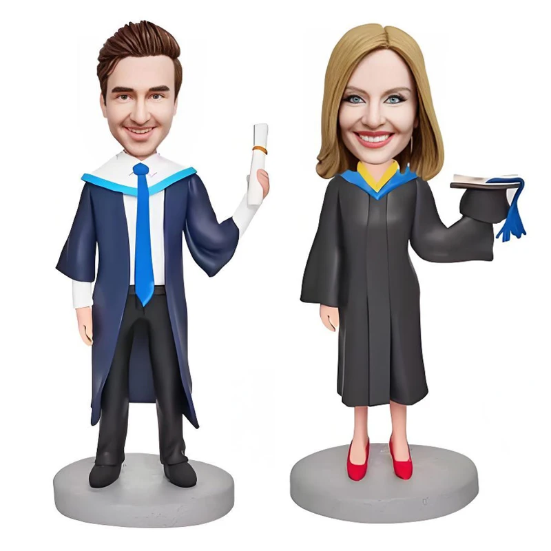 6'' Custom Bobblehead Figurine, Graduation Bobblehead Personalized, One Person Polymer Clay Figure Based On Your Photos
6'' Custom Bobblehead Figurine, Graduation Bobblehead Personalized, One Person Polymer Clay Figure Based On Your Photos