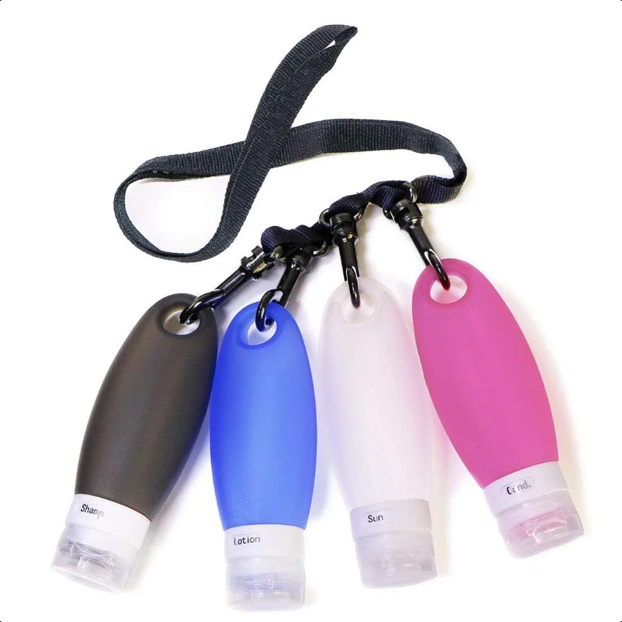 Gym Refillable Bottles Leak Proof Camping Travel Containers with Shower Lanyard3.3oz TSA Approved Squeezable Silicone Travel Tu
Gym Refillable Bottles Leak Proof Camping Travel Containers with Shower Lanyard3.3oz TSA Approved Squeezable Silicone Travel Tu