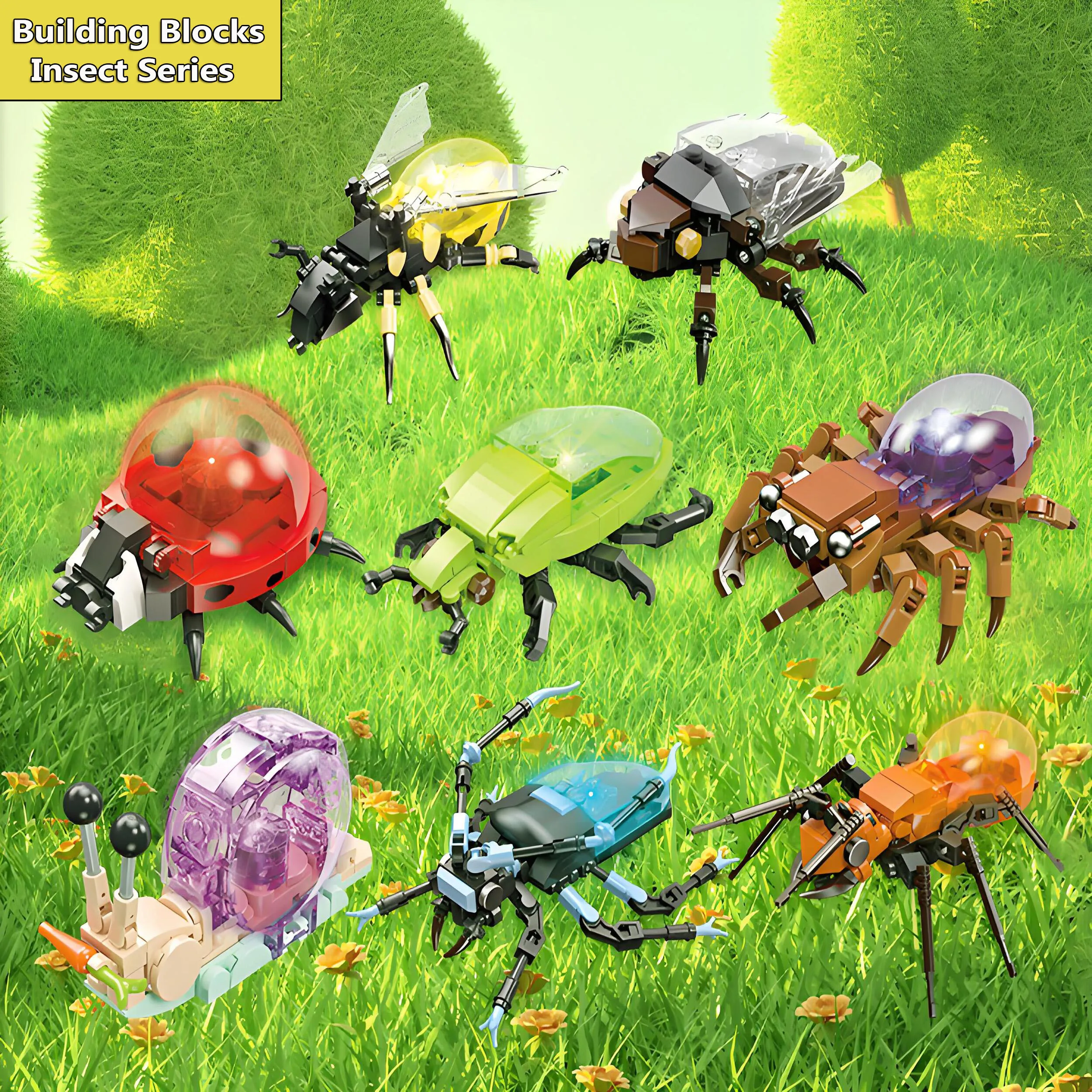 DIY MOC насекомые, животные, строительные блоки, креативная сборная игрушка для детей, образовательная модель STEM, мультяшный орнамент в виде животного, идеальный подарок
DIY MOC насекомые, животные, строительные блоки, креативная сборная игрушка для детей, образовательная модель STEM, мультяшный орнамент в виде животного, идеальный подарок