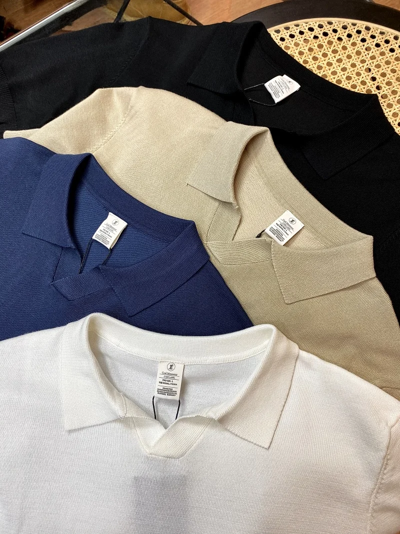 Spani High Quali Knitted Silk Cotton ort Sve T-irt for Men Spring Summer New Sle V-Ne Casual Loose Fit
Spani High Quali Knitted Silk Cotton ort Sve T-irt for Men Spring Summer New Sle V-Ne Casual Loose Fit