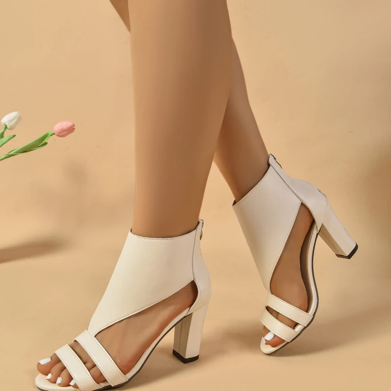 Chunky High Heels Open Toe Bag with Back Zipper Waterproof Platform Fashion All-match Comfortable Non-slip Sandals for Women
Chunky High Heels Open Toe Bag with Back Zipper Waterproof Platform Fashion All-match Comfortable Non-slip Sandals for Women