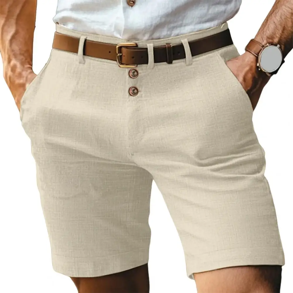 Men Shorts Mid-rise Buttons Zipper Fly Solid Color Shorts with Pockets Straight Leg Summer Casual Shorts Daily Wear
Men Shorts Mid-rise Buttons Zipper Fly Solid Color Shorts with Pockets Straight Leg Summer Casual Shorts Daily Wear