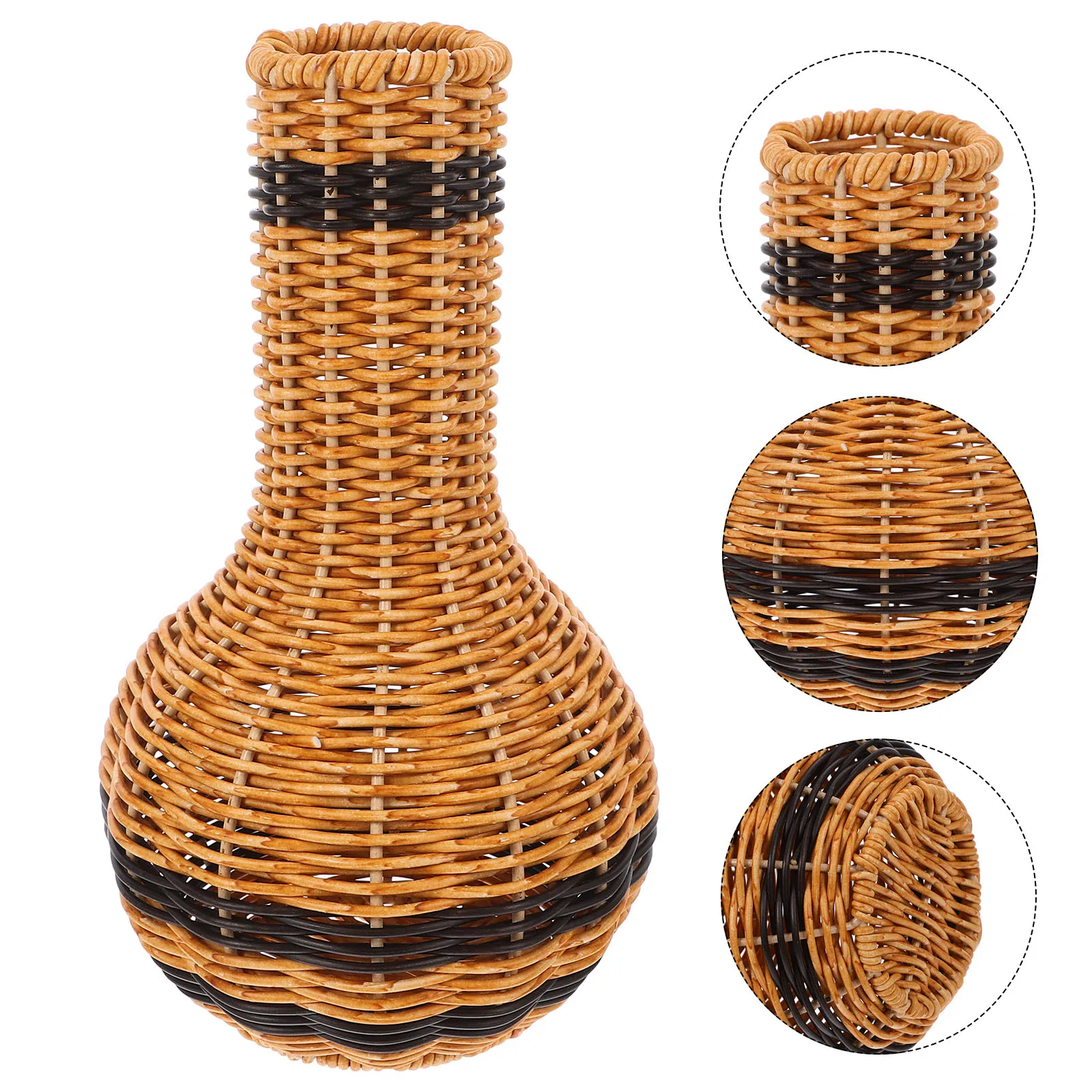 Rattan Vase Creative Desktop Adornment Flower Holder Decorative Arrangement Pot Manual Fake
Rattan Vase Creative Desktop Adornment Flower Holder Decorative Arrangement Pot Manual Fake
