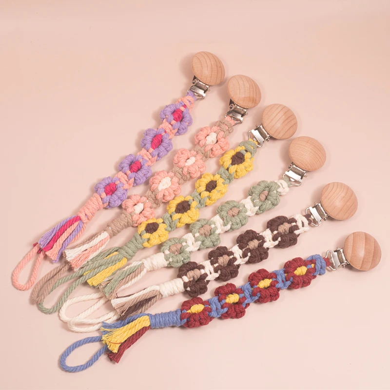 INS Baby Pacifier Holder Flower Handmade Weave Dummy Clip Teether Pendant Newborn Stuff Gifts Babies Toys 0-6 Month Accessories
INS Baby Pacifier Holder Flower Handmade Weave Dummy Clip Teether Pendant Newborn Stuff Gifts Babies Toys 0-6 Month Accessories