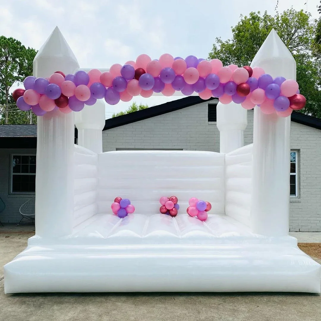 Customize PVC Small White Castle Inflatable House Jumping Bouncy Mini Trampoline Inflatable Castle for Wedding Birthday Party
Customize PVC Small White Castle Inflatable House Jumping Bouncy Mini Trampoline Inflatable Castle for Wedding Birthday Party