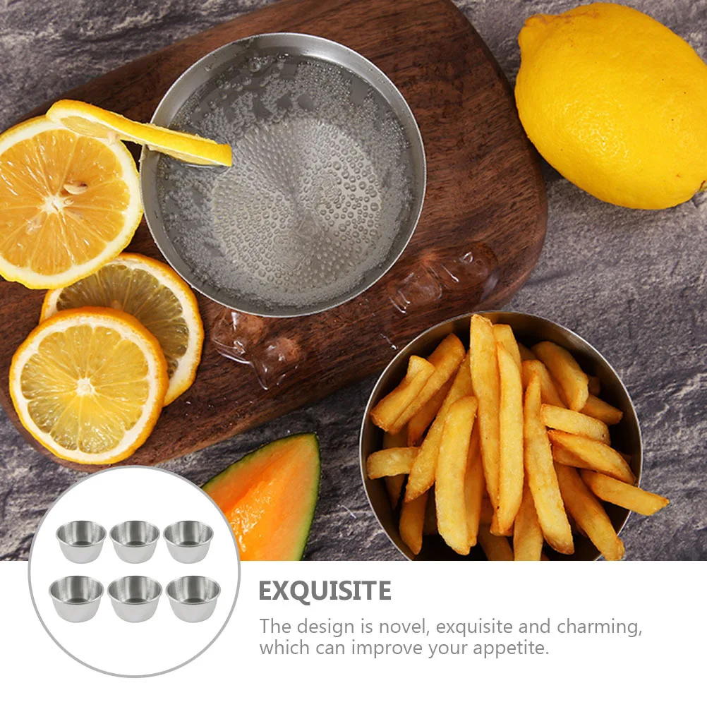 6pcs Sauce Cup Stainless Steel Condiment Holder For Kitchen Storage Tomato Sauce Soy Dipping Bowls Seasoning Container Kitchen
6pcs Sauce Cup Stainless Steel Condiment Holder For Kitchen Storage Tomato Sauce Soy Dipping Bowls Seasoning Container Kitchen